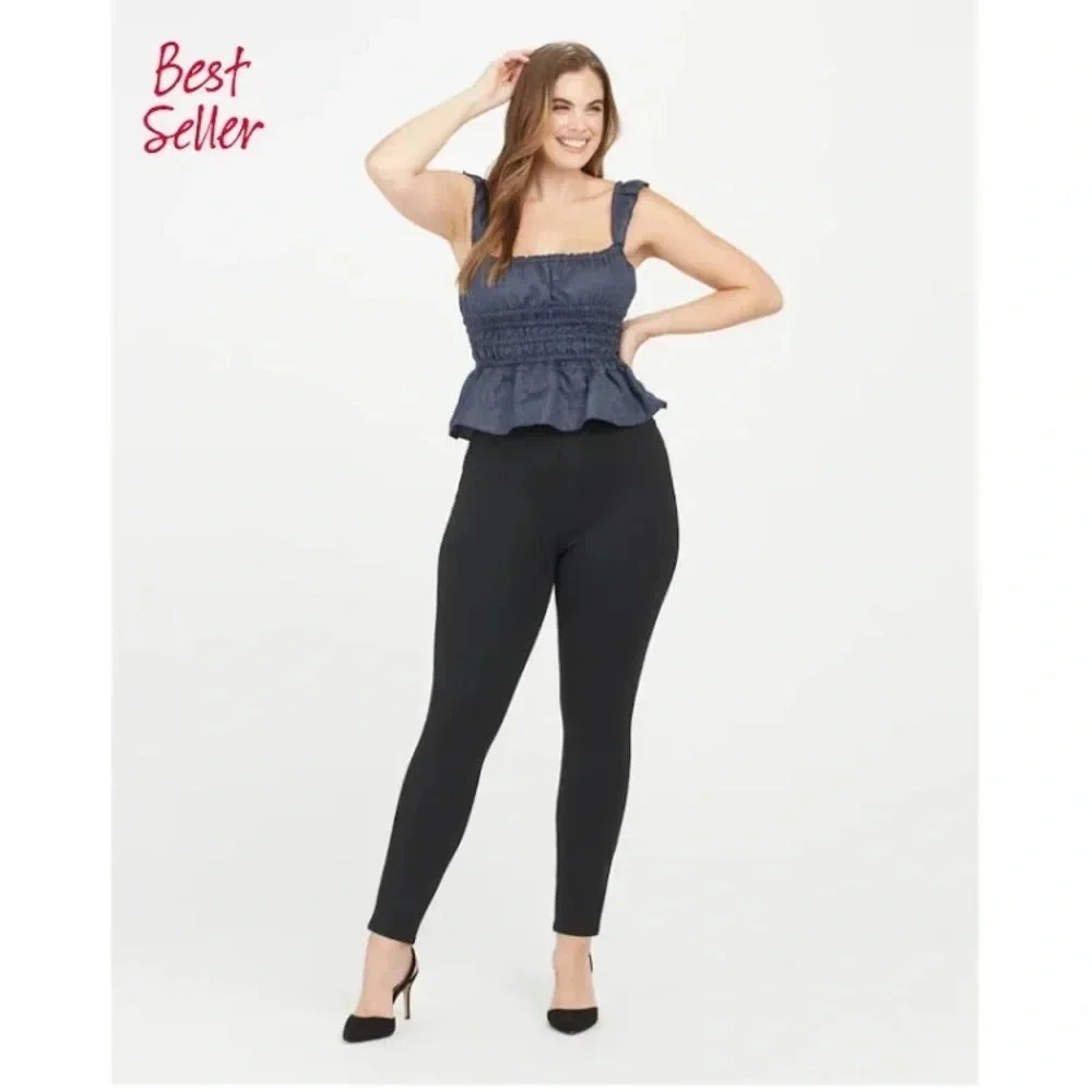 SPANX The Perfect Pant Ankle 4-Pocket Pants Black Size Large